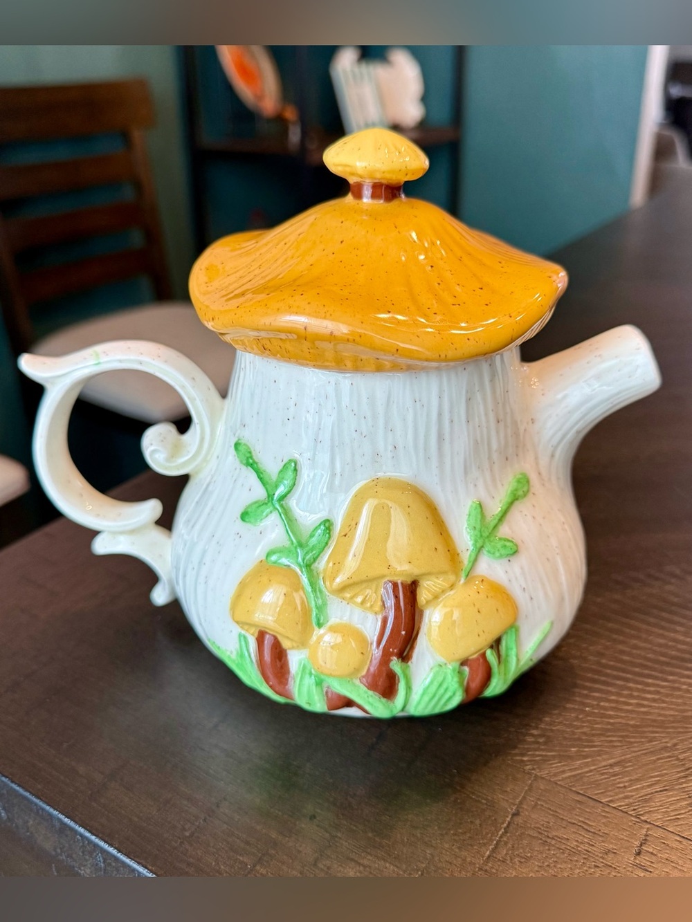 Rare Flawless Vintage Arnel’s Merry Mushroom Ceramic Teapot & Lid -Cottagecore